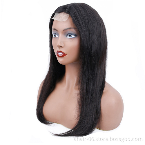 New Style 2*4 Lace Closure Wig 10A Nature Color Straight Cheap Comfortabl Brazilian Hair Wigs Wholesale In Stock,100% Human Hair